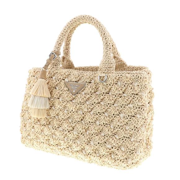 Prada Tan Canapa Bag Basket Shoulder - Picture 1 of 7